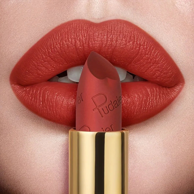 Matte velvet mist lipstick, waterproof and sweat-proof with easy color application, portable lip gloss perfect makeup look