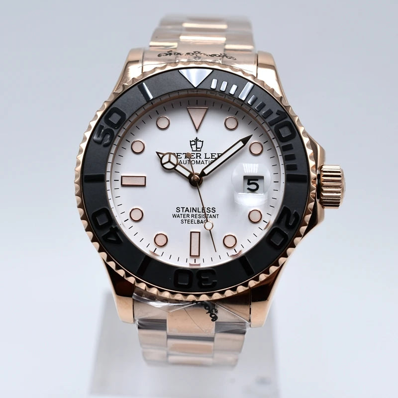 Luxury Brands Mechanical Watches For Man 3ATM Waterproof Men's Watch Stainless Steel Oyster Automatic Gold Male Dive Watch Gifts