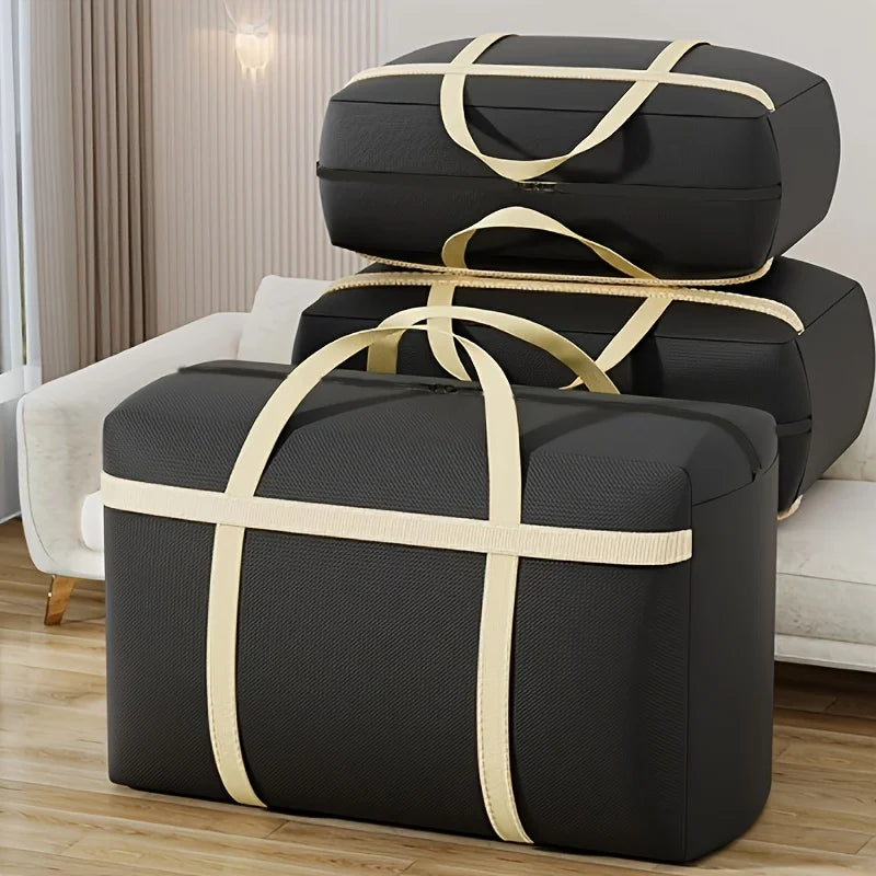 Oxford Cloth Solid Storage Bags For Travel — Black | KIMLUD