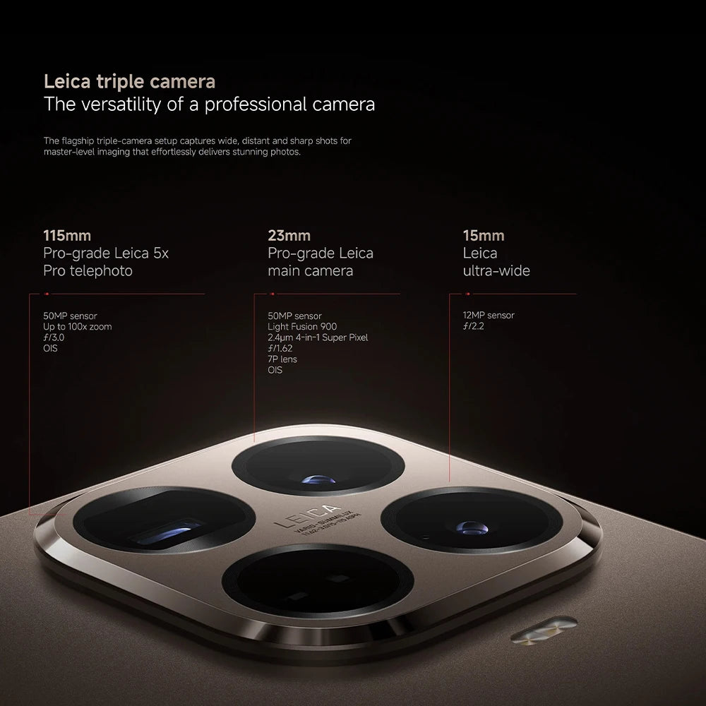 Global version Xiaomi 15T Pro Leica 6.83" 144Hz display 90W wired 50W wireless HyperCharge 5500mAh Xiaomi HyperOS Main camera