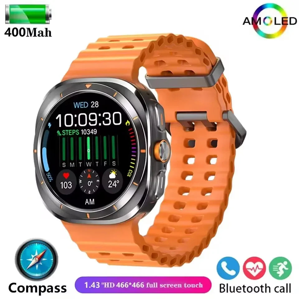 NEW Watch 7 Ultra 47mm Smart Watch IP68 Waterproof Bluetooth Call Compass 1.43" AMOLED Screen SpO2 GPS Smartwatch for Men Women