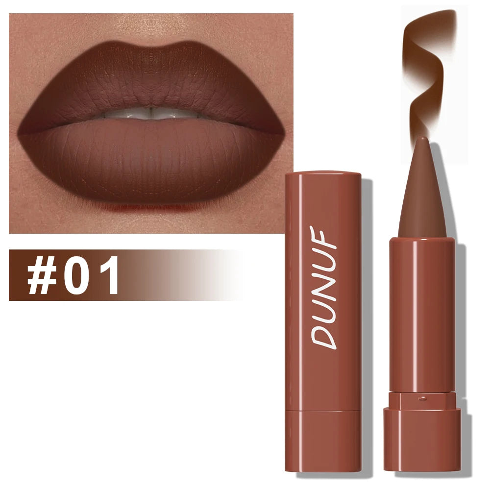 Gradient Lip Liner Pen with Matte Velvet Finish Smooth Application Lipstick for Defined and Elegant Lips
