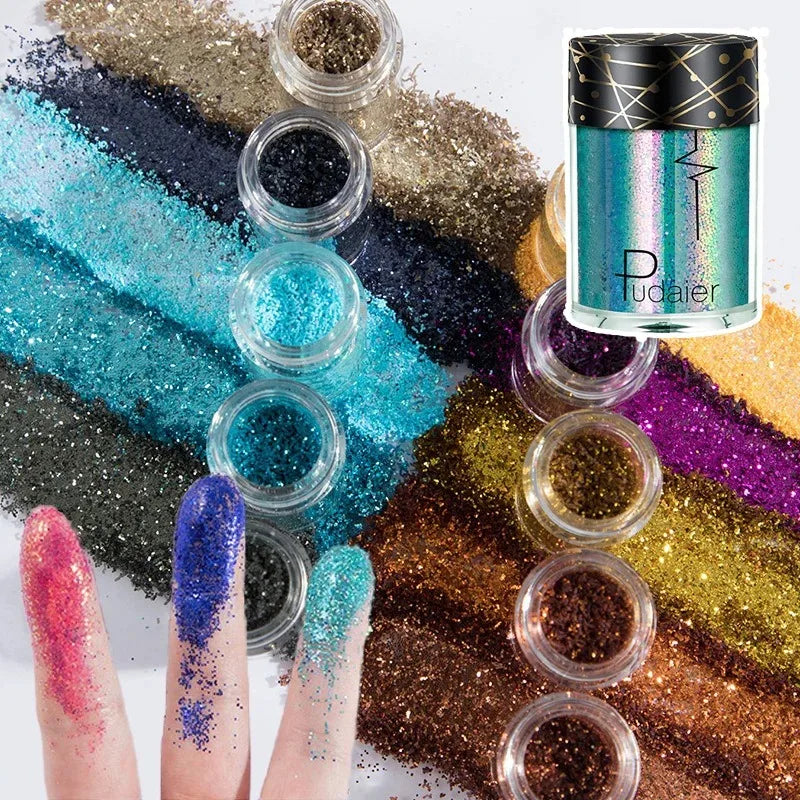 36 Colors Monochrome Eyeshadow Glitter Sequins High Gloss Face Body Glitter Pearlescent Easy-to-color Eye Shadow Festival Makeup