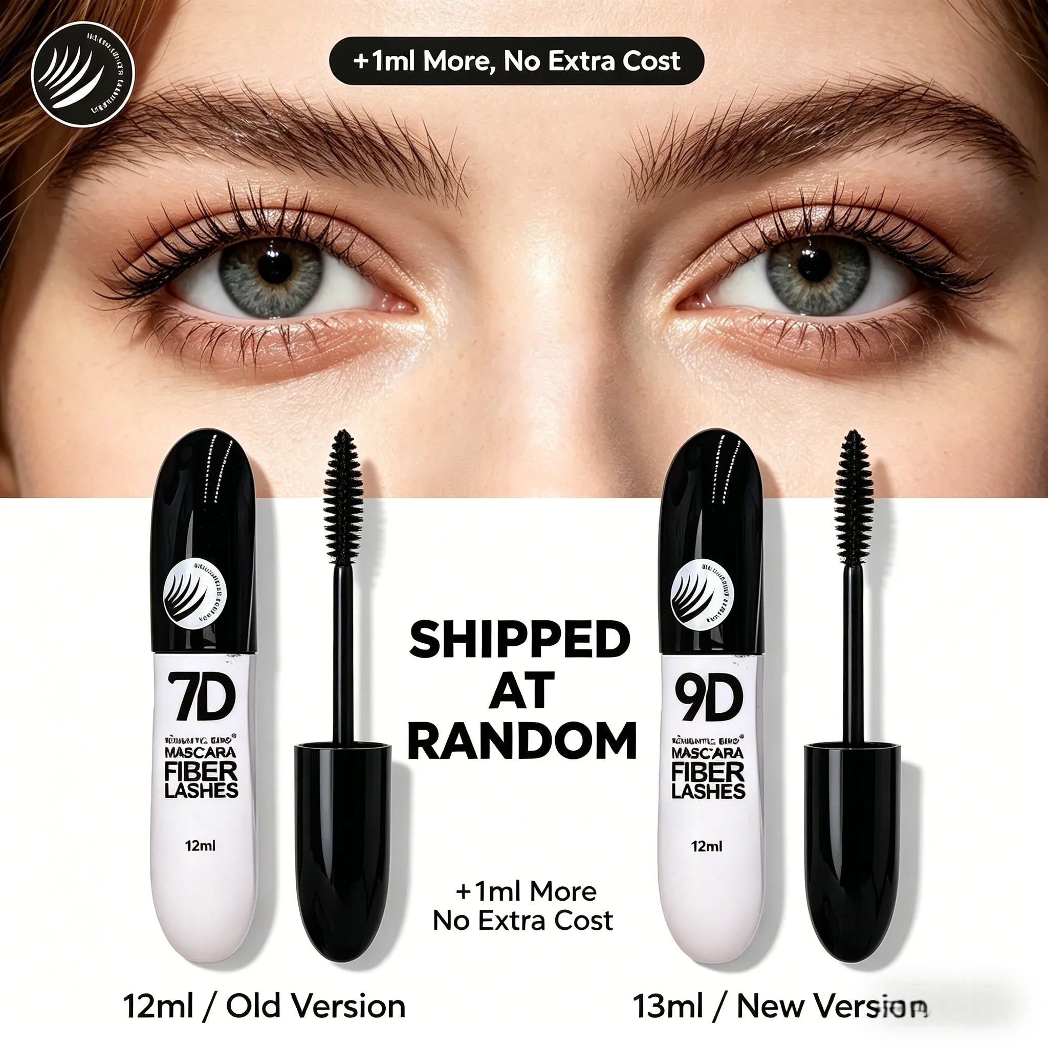 7D Fiber Mascara Set Waterproof Curling — Black | KIMLUD