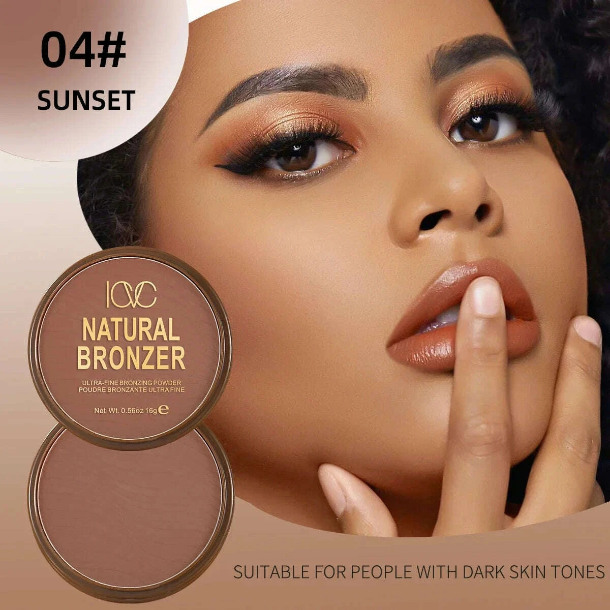 KIMLUD, Dark Skin Bronzer Contour Palette Matte Brown Nose Shadow Cheek Profile Powder Natural Face Modify Concealer Nude Makeup Setting, KIMLUD Womens Clothes