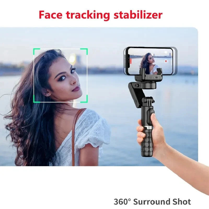 Desktop Following the shooting Mode Gimbal Stabilizer Selfie Stick Tripod with Fill Light for iPhone Cell Phone Smartphone