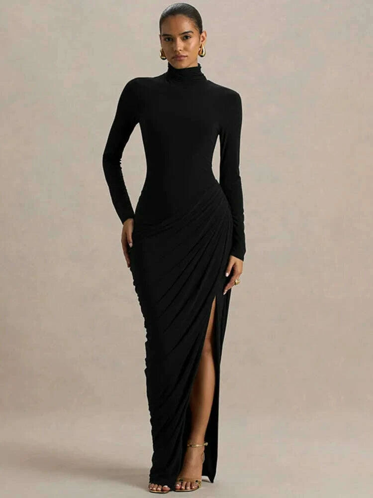 kimlud-mozision-turtleneck-long-sleeve-sexy-maxi-dress-women-elegant-autumn-winter-high-waist-ruched-thigh-high-split-club-long-dress-kimlud-womens-clothes-35041837