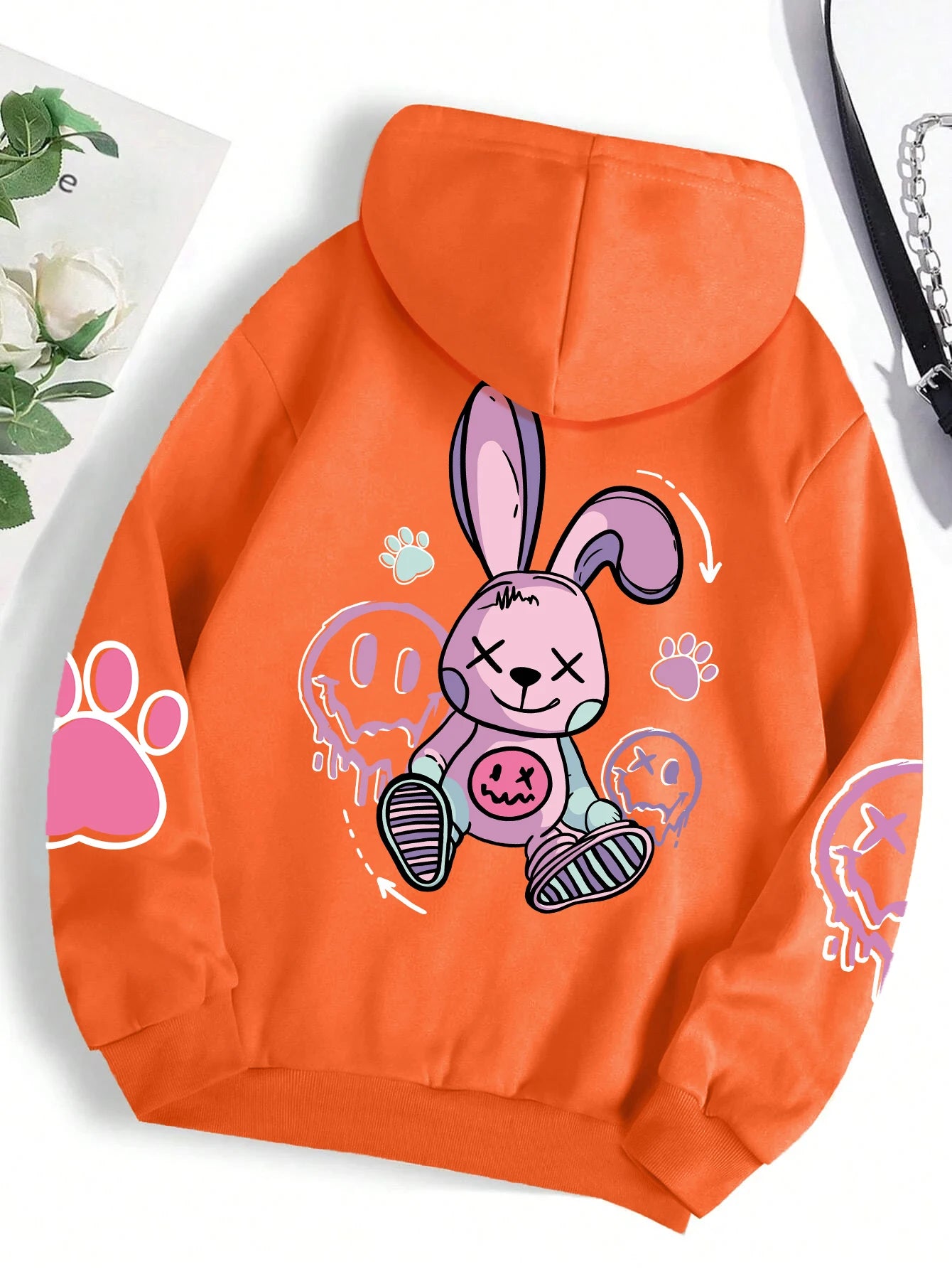 Hoodie – Printed – Fleece – Oversized – Women | KIMLUD