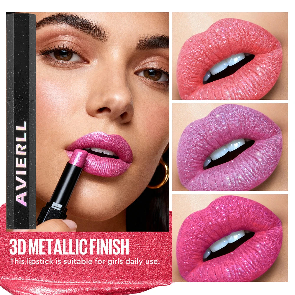 Lipstick – Long-Lasting Waterproof – Metallic Pearl | KIMLUD
