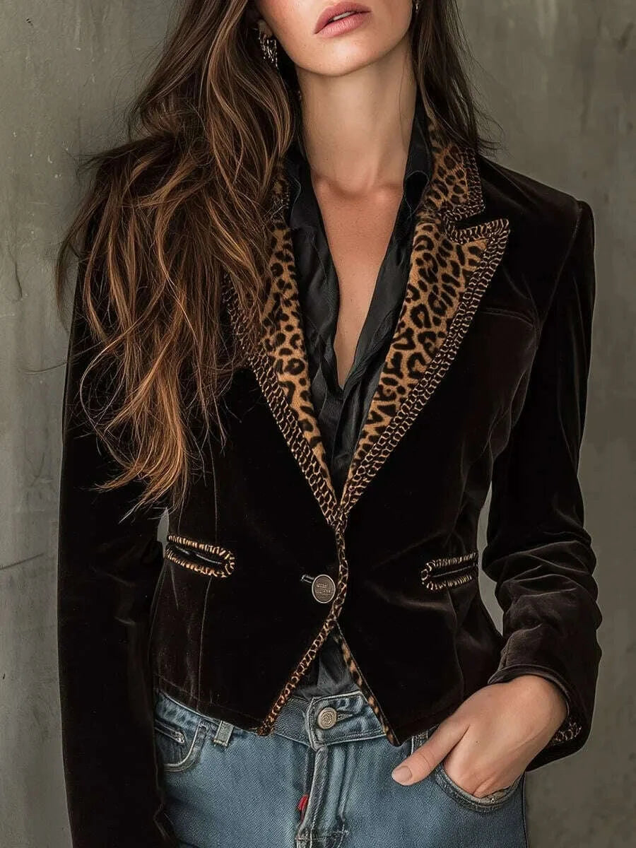 kimlud-leopard-jacket-for-women-short-coat-notched-collar-velvet-slim-single-button-vintage-elegant-office-lady-autumn-fashion-2025-kimlud-womens-clothes-35043259