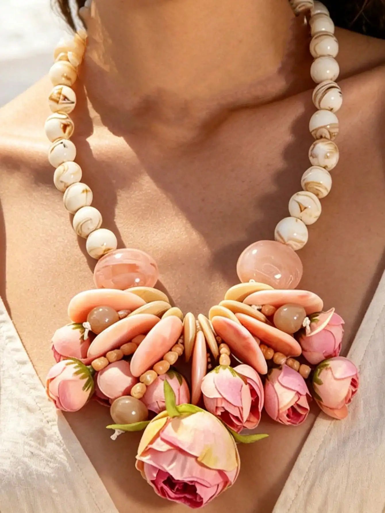 Crystal Multi-Layer Water-Drop Necklace — Clear | KIMLUD