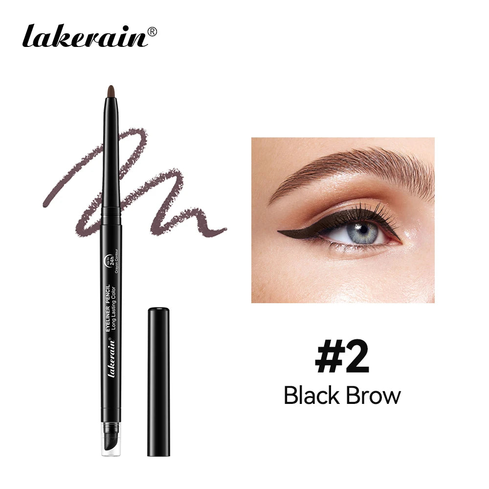 Waterproof Eyeliner Pencil Long-Lasting High color development Double-head design Built-in applicator pencil sharpener Eyeliner
