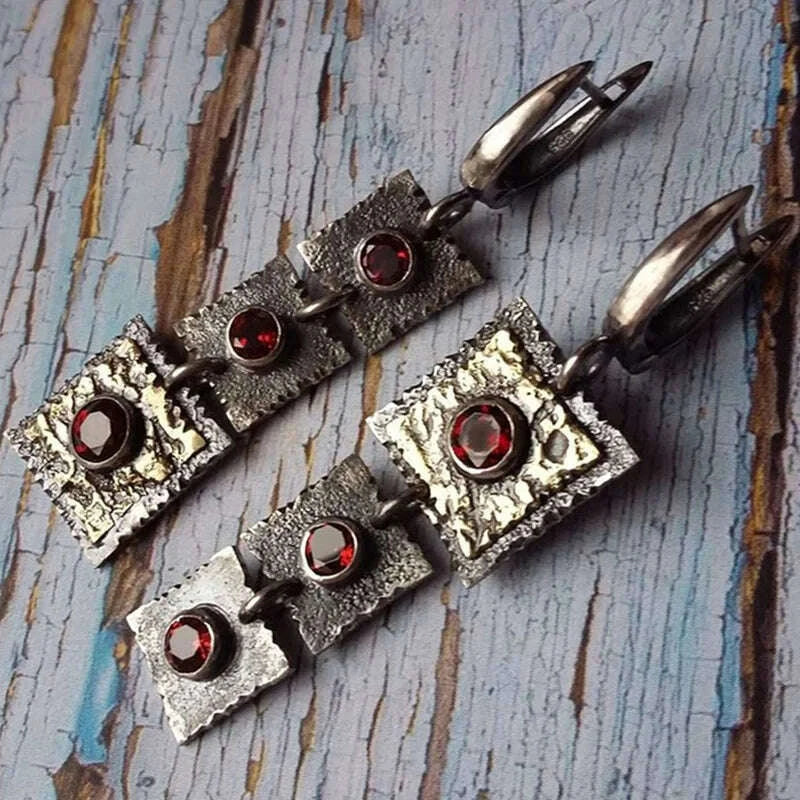 new-vintage-red-crystal-stone-dangle-earrings-for-women-tribal-cross-design-oval-antique-metal-statement-earrings-jewelrykimlud-womens-fashion-34624486