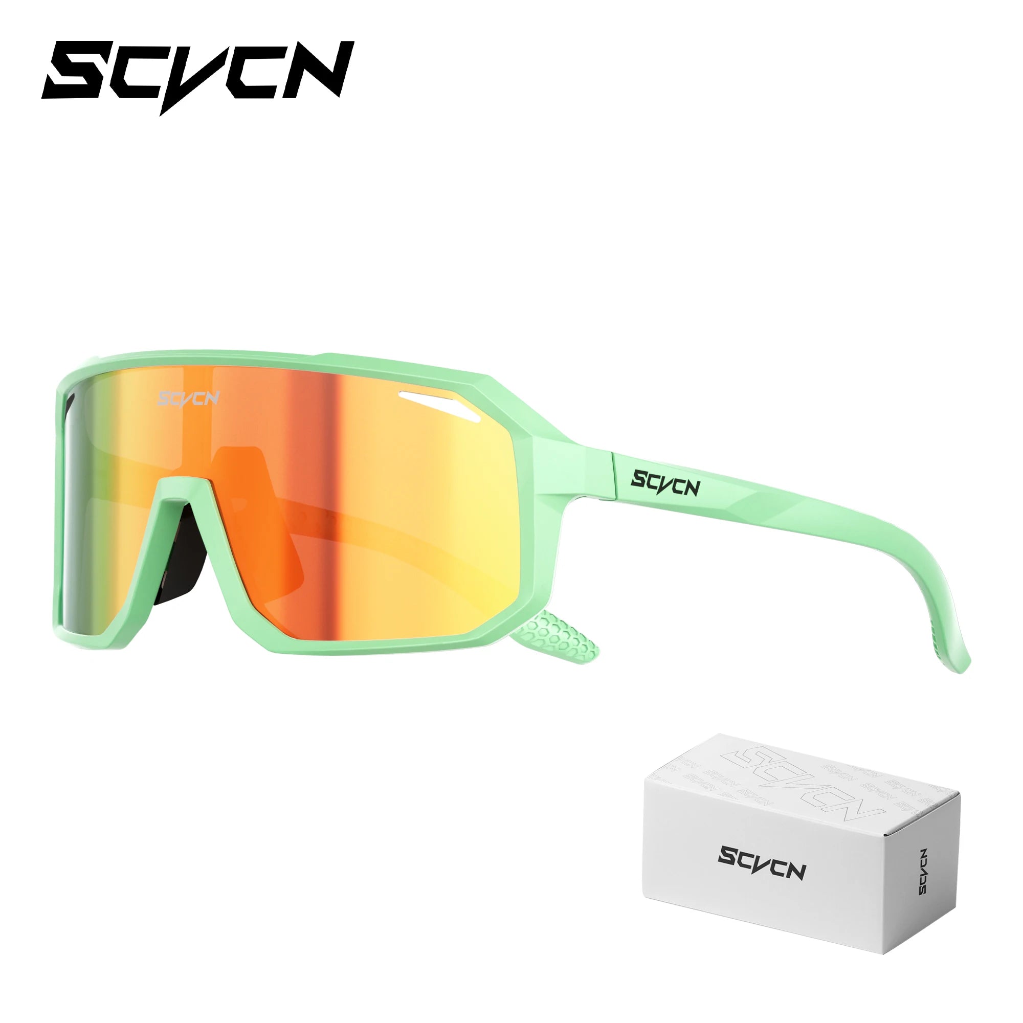 SCVCN New Riding Cycling Sunglasses Outdoor Sports Running Goggles Men's Mtb Bicycle Glasses Women Cycling Eyewear 1 Lens