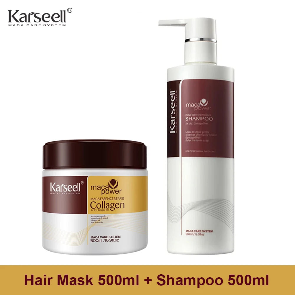 Collagen Argan Hair Care Set For Dry Damaged Hair — White | KIMLUD
