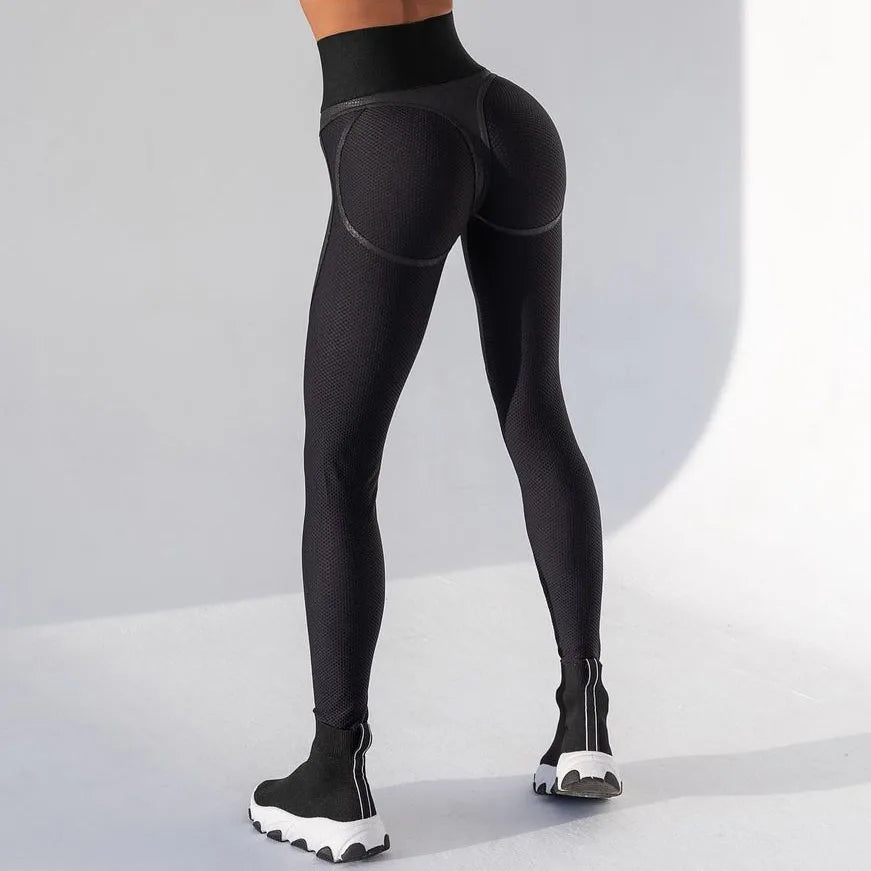 Women's Pants Gym Leggings Ultra-thin Mesh Design Yoga Sport Tights Outdoor Jogging Fitness High Waist Sweatpants