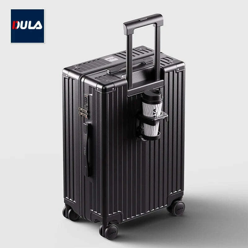 dula-carry-on-luggage-with-cup-phone-holder-hard-shell-rolling-travel-suitcase-with-spinner-wheels-20-24-26-inchkimlud-womens-fashion-34613608