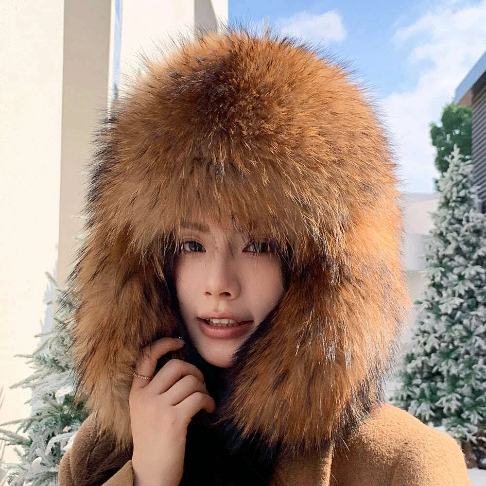 natural-raccoon-fur-caps-russian-hat-unisex-trapper-fur-cap-aviator-trooper-winter-thickened-and-warm-flaps-ski-hat-bomber-hatskimlud-womens-fashion-34622475