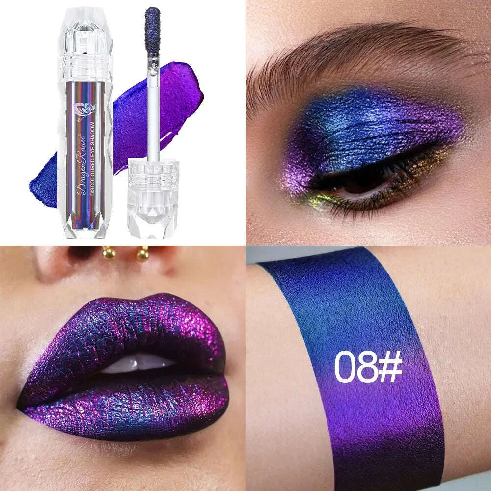 KIMLUD, Chameleon Metal Lip Gloss Liquid Lipstick Brightening Long-Lasting Lip Gloss Multi-Color Long-Lasting Moisturizing Non-Stick Cup, KIMLUD Womens Clothes