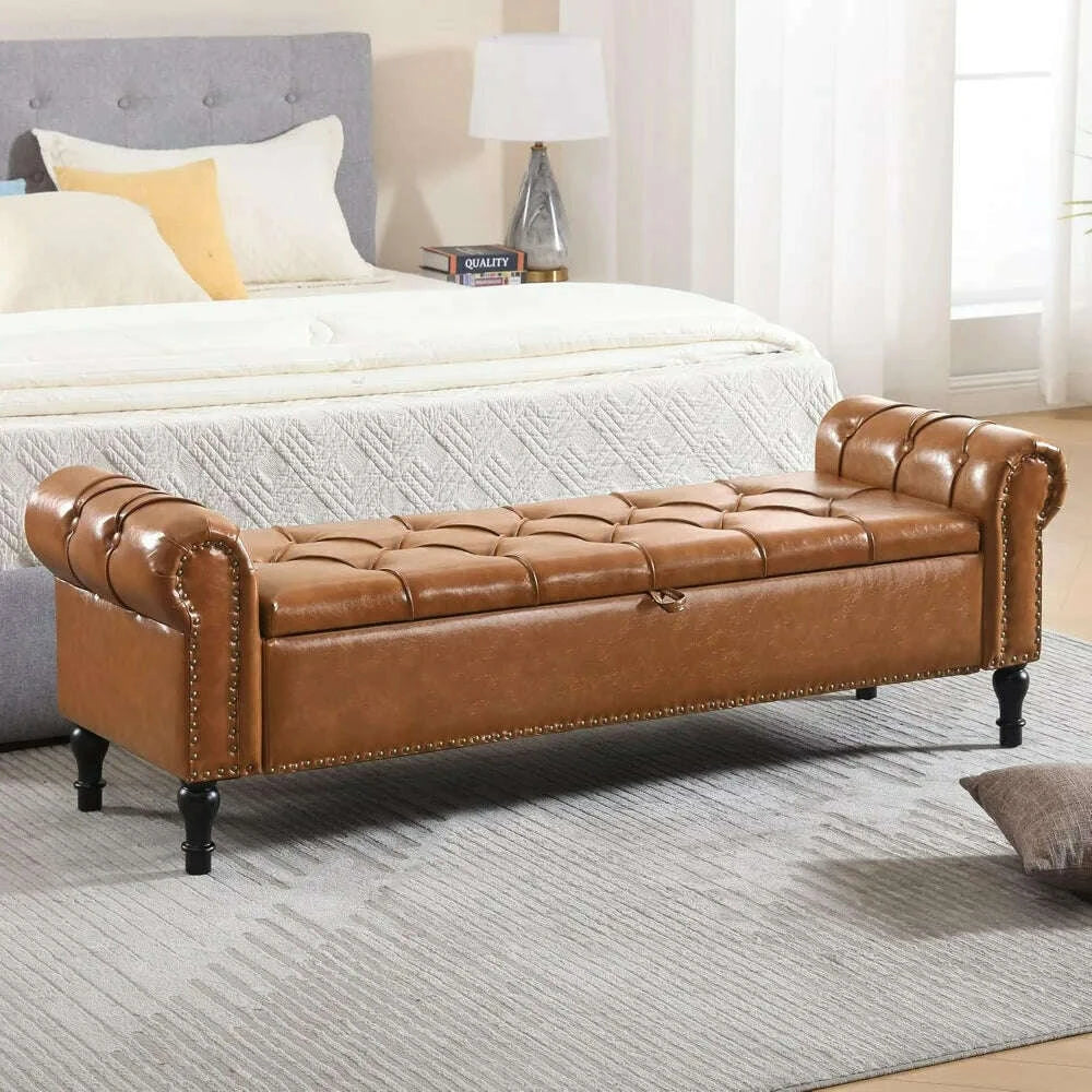 faux-leather-storage-bench-for-bed-room-67-inch-upholstered-tufted-ottoman-bench-with-arms-king-size-large-storage-space-end-ofkimlud-womens-fashion-34604385
