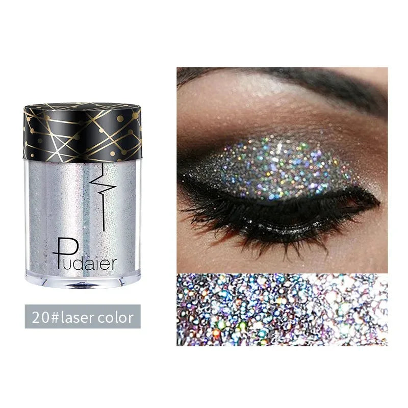 36 Colors Monochrome Eyeshadow Glitter Sequins High Gloss Face Body Glitter Pearlescent Easy-to-color Eye Shadow Festival Makeup
