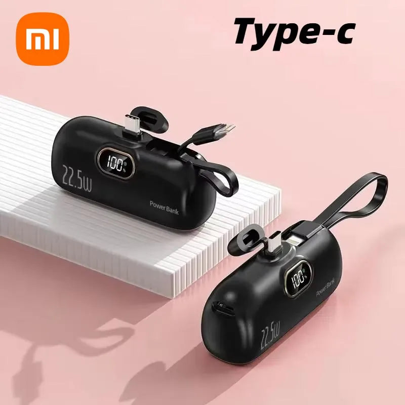 Xiaomi Mijia 30000mAh Mini Portable Power Bank Capsule Mobile Power Supply Emergency External Battery Fast Charger For iPhone 16