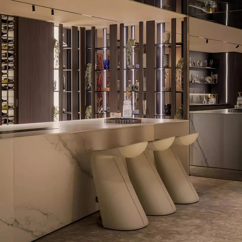 Nordic Kitchen Bar Stools High Minimalist Restaurant Luxury Bar Chairs Relaxing White Aesthetic Taburete Alto Unique Furniture