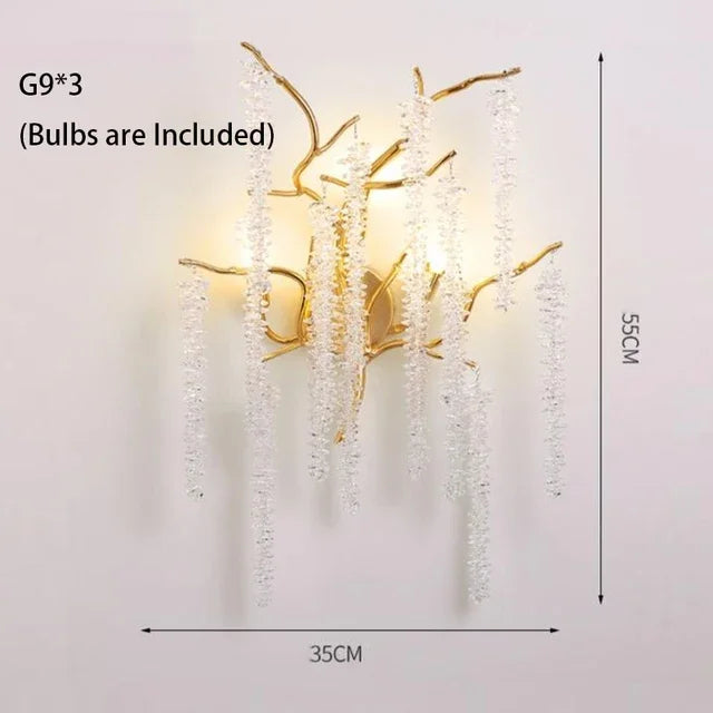 2024 Luxury Gold Glass LED Lights Ceiling Chandeliers Crystal Hanging Pendant Lamps Home Decor for Dining Room Lustres