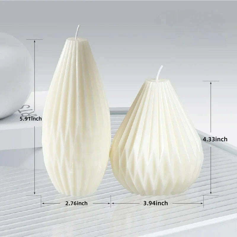 KIMLUD, Aromatherapy candles, large pillar ribbed decorative candles, soy wax, suitable for gifts, room shelves, home ribbed decoration, KIMLUD Womens Clothes