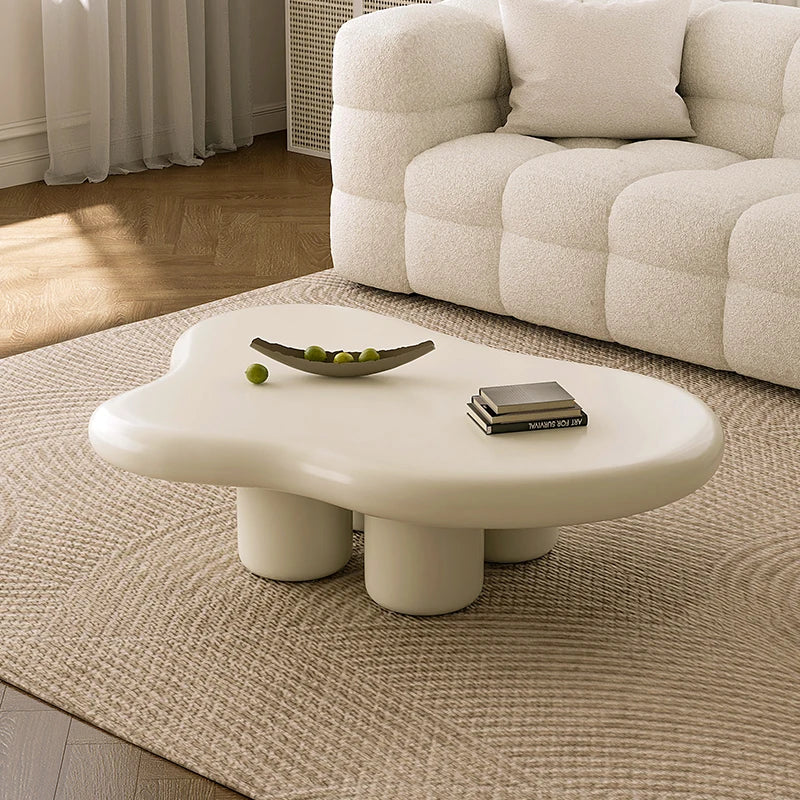 Nordic Cloud Shaped Coffee Table Solid Wood — Natural Wood | KIMLUD