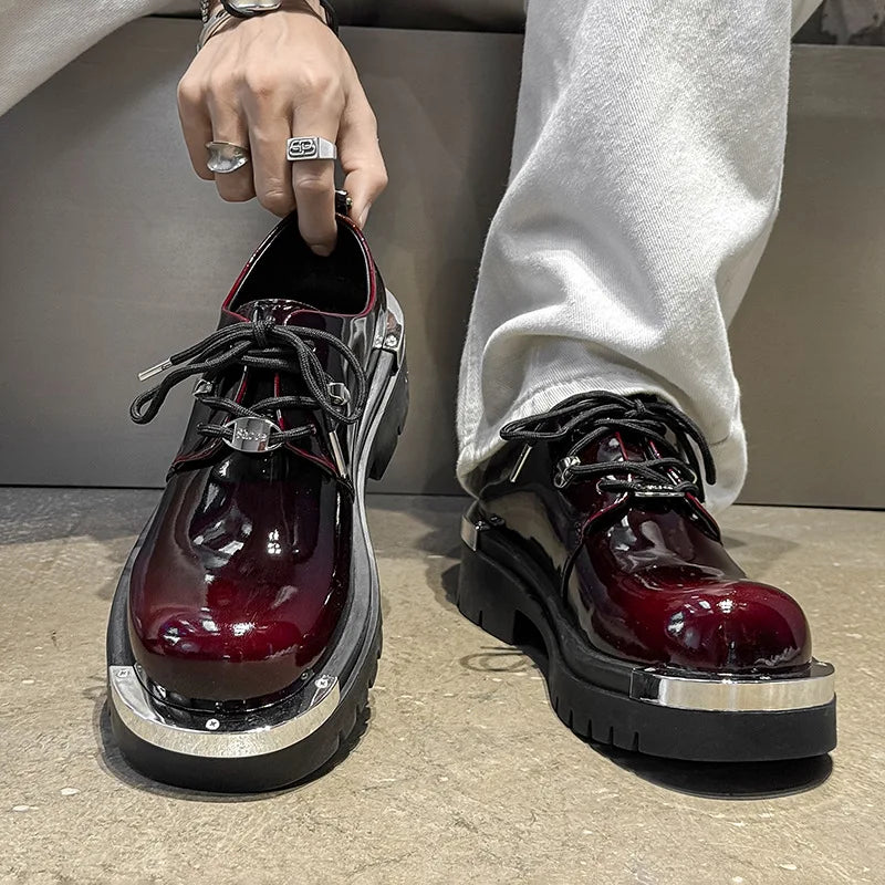 Derby Shoes – British Style Retro – PU Upper | KIMLUD
