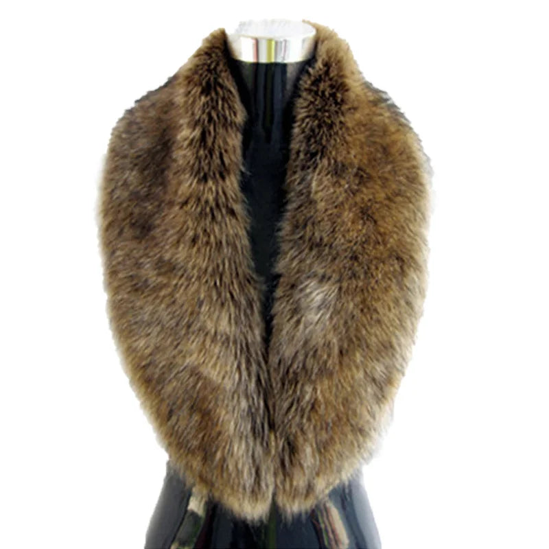100Cm Artificial Fox Fur Scarf For Women Winter Warm Faux Fur Collar Lady Shawl Woolen Windbreaker Decoration Coat Hat Accessory