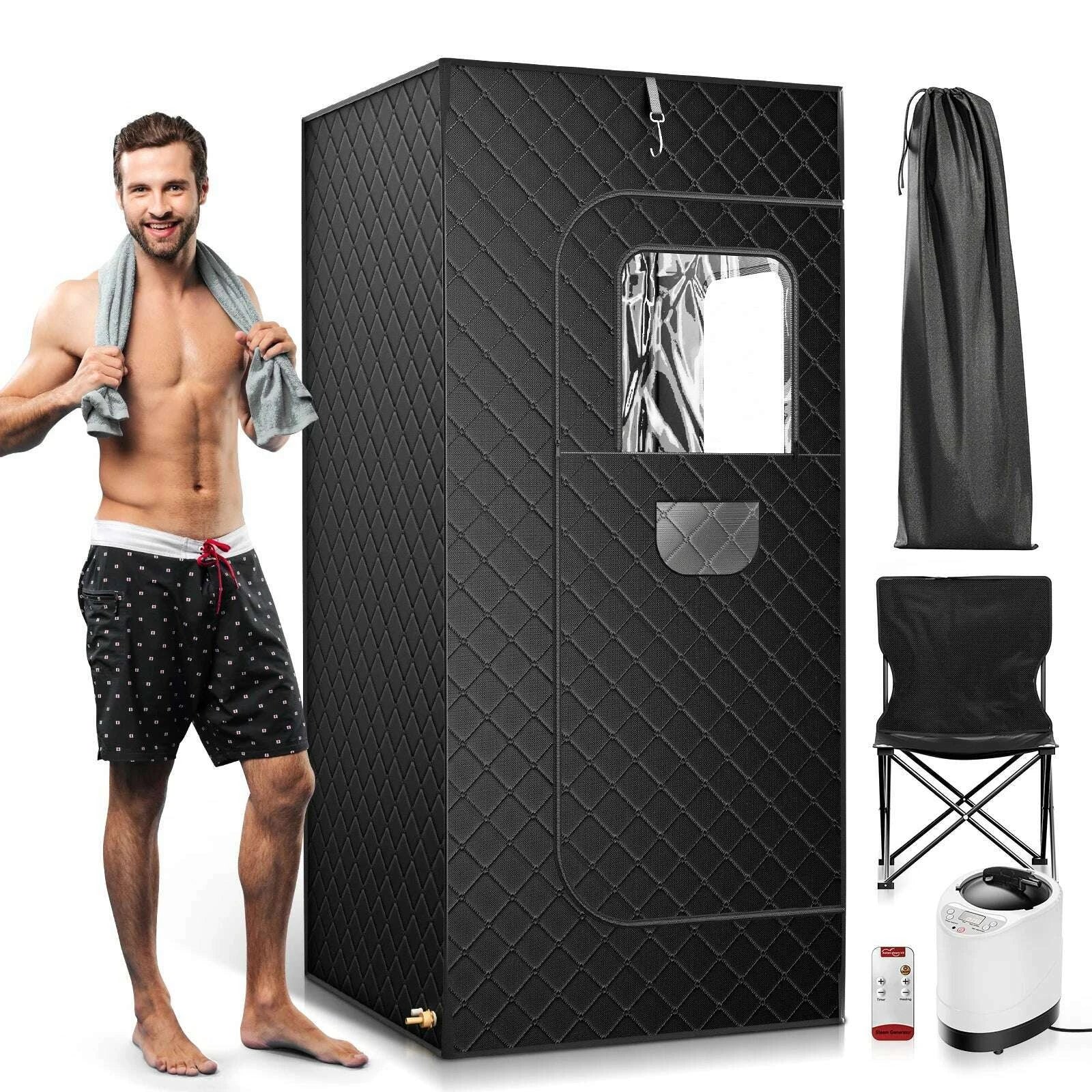 full-body-home-steam-sauna-set-26l-large-steam-pot-one-person-sauna-spa-with-time-temperature-remote-control-detox-therapykimlud-womens-fashion-34602964