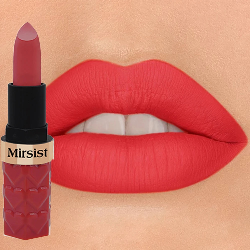 Silky Matte Velvet Nude Peach Lipstick Waterproof Long Lasting Natural Lip Stain Not Easy Fade Lip Balm Women Lip Stick Cosmetic