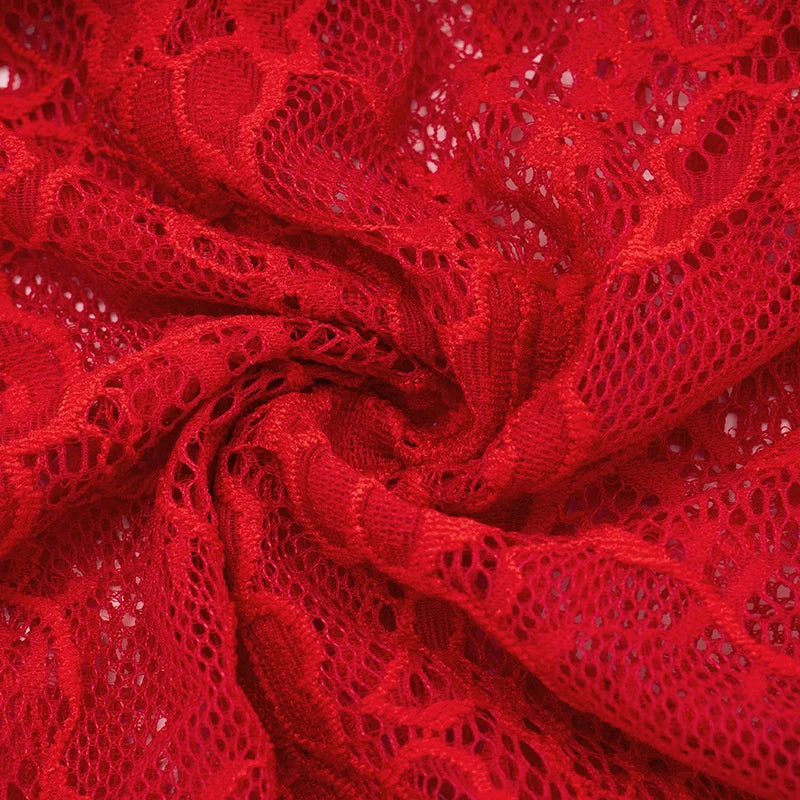 Mozision Off-shoulder Strapless Backless Sexy Mini Dress Women Gown Elegant Lace See Through Long Sleeve Ruched Club Party Dress