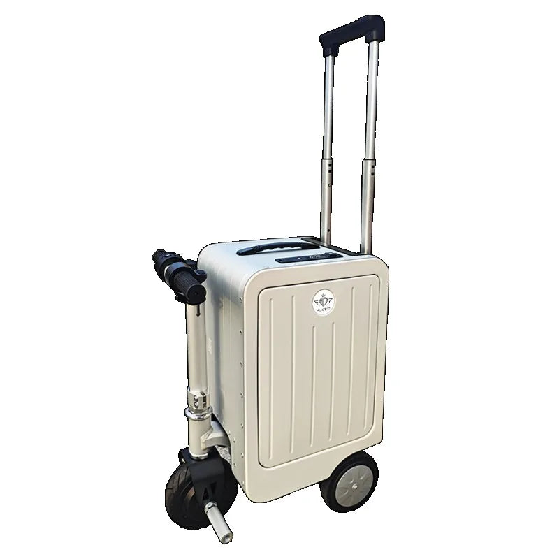 Aluminum Carry-On Luggage Anti-Theft — White | KIMLUD