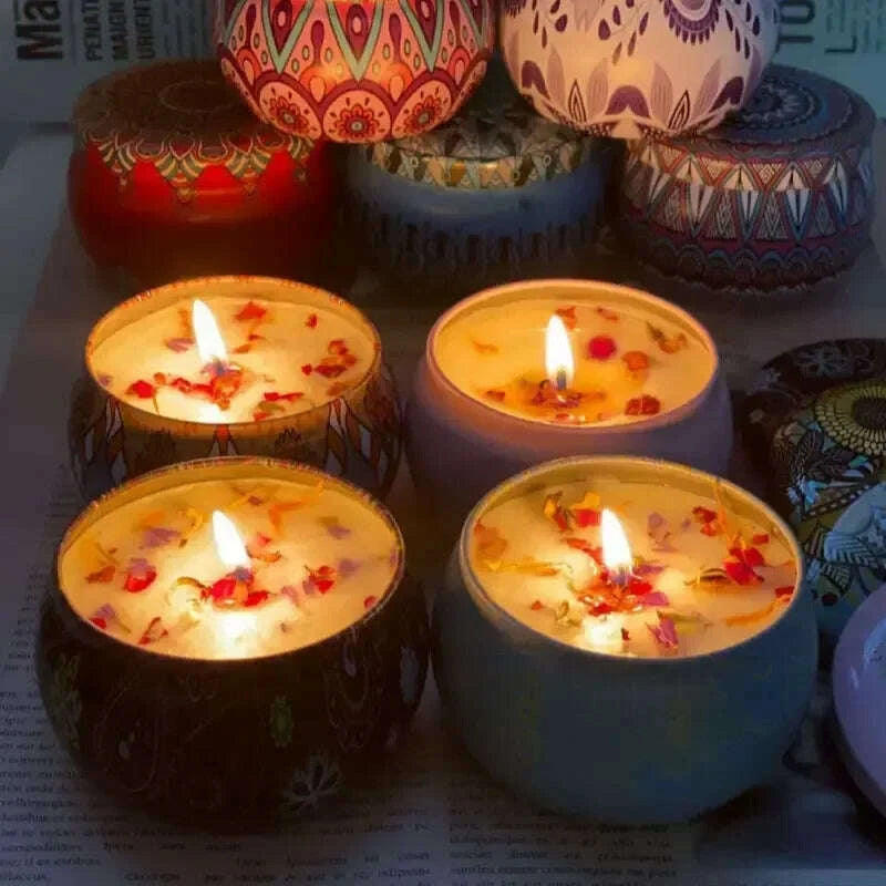 KIMLUD, Gbbma A box of notes Scented candles Use natural dried flowers candles For indoor aromatherapy, KIMLUD Womens Clothes