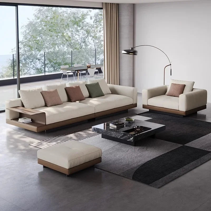 Fabric Sofa Set Italian Minimalist — Customized Color | KIMLUD