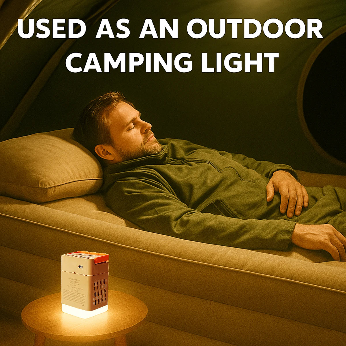 16i" Inflatable Queen Air Mattress with Built-in Pump, 200 * 150 * 40cm Portable Durable PVC Air Bed 150kg Max for Tent Camping