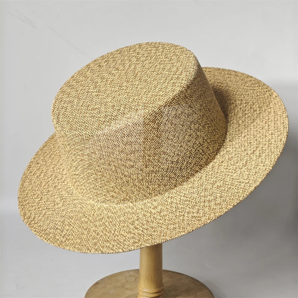 2026 New Hat Panama Straw Hat British Top Hat Men's and Women's Foldable Sun Shading Beach Hat Sun Protection hat
