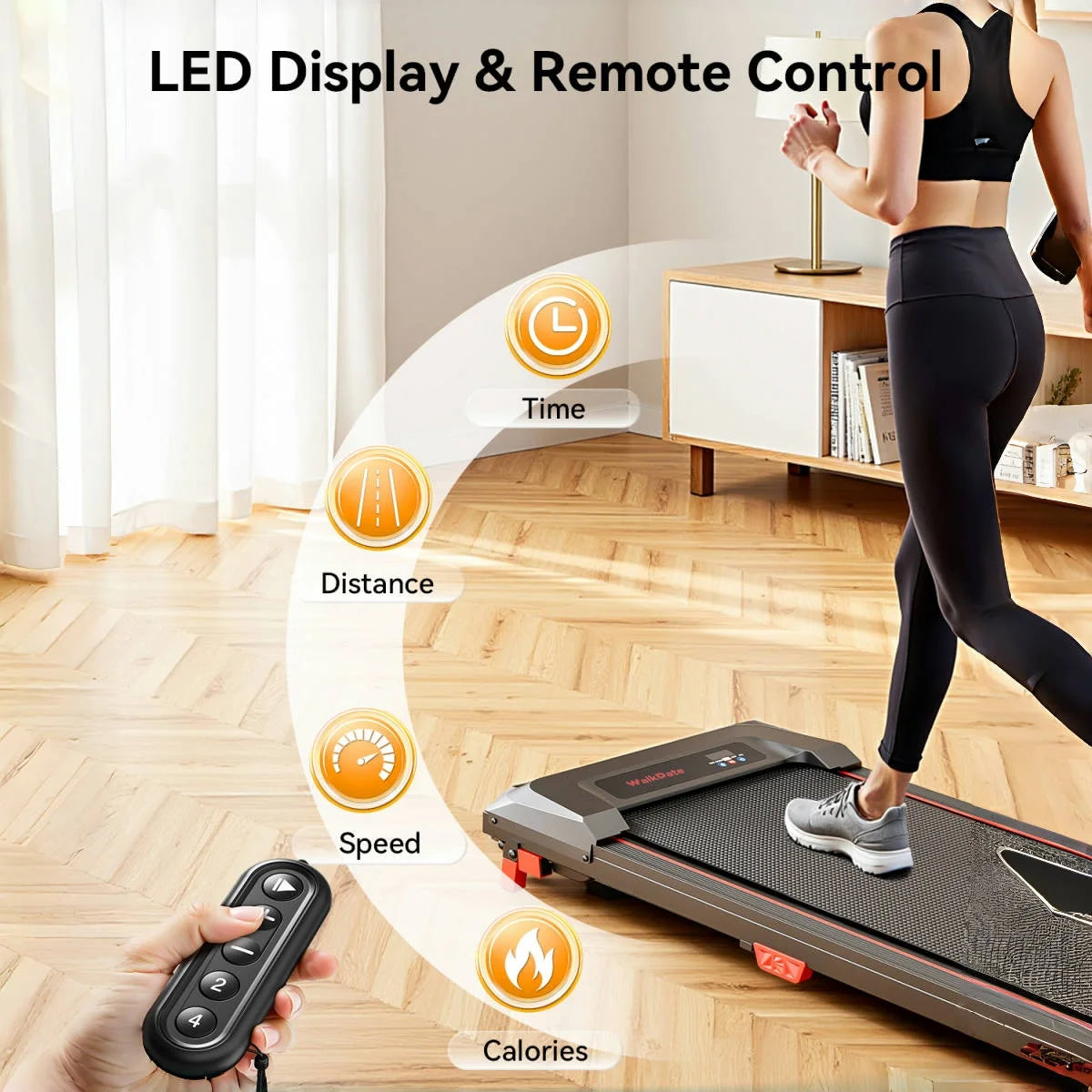 Aluminum Folding Walking Pad 8 Kmph — Graphite Black | KIMLUD