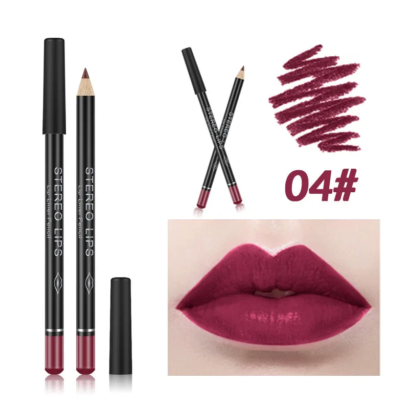 Matte Brown Lip Liner Pencil Lip Outline Contouring Lasting Waterproof Lipstick Crayon Pigments Moisturizing Lip Balm Cosmetics