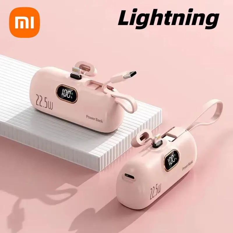 Xiaomi Mijia 30000mAh Mini Portable Power Bank Capsule Mobile Power Supply Emergency External Battery Fast Charger For iPhone 16