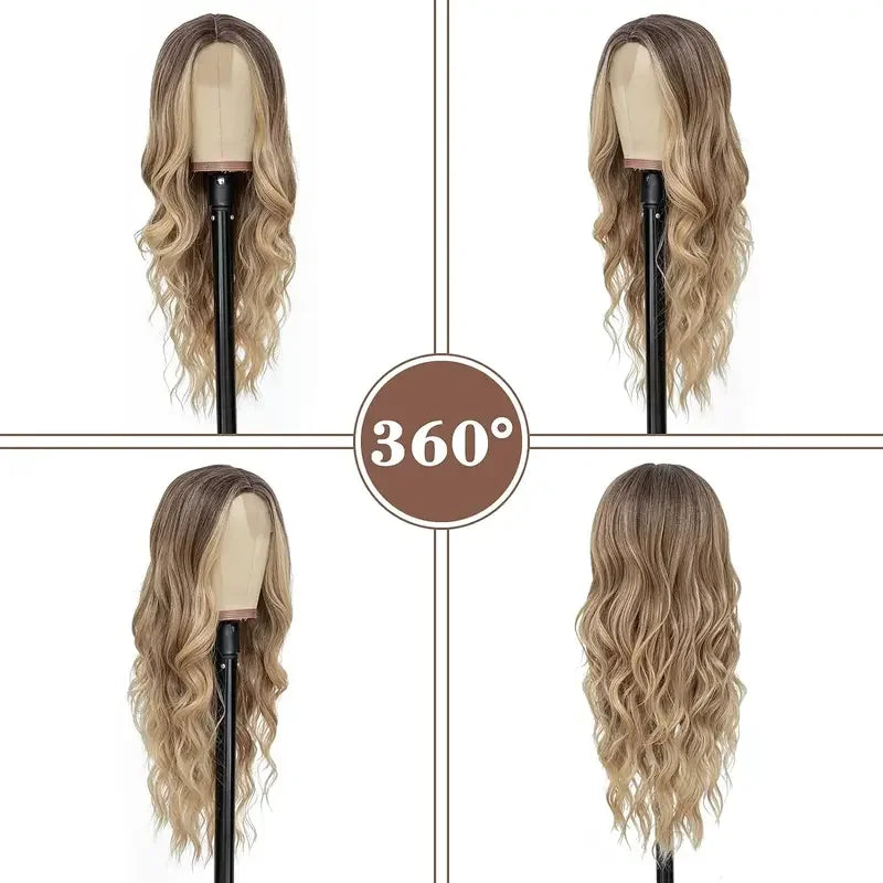 Cosplay Blonde Women's Wigs Ombre Blonde Curly Wig On Clearance Sale Glueless Pink Black Purple Wig Ladies Synthetic Wigund