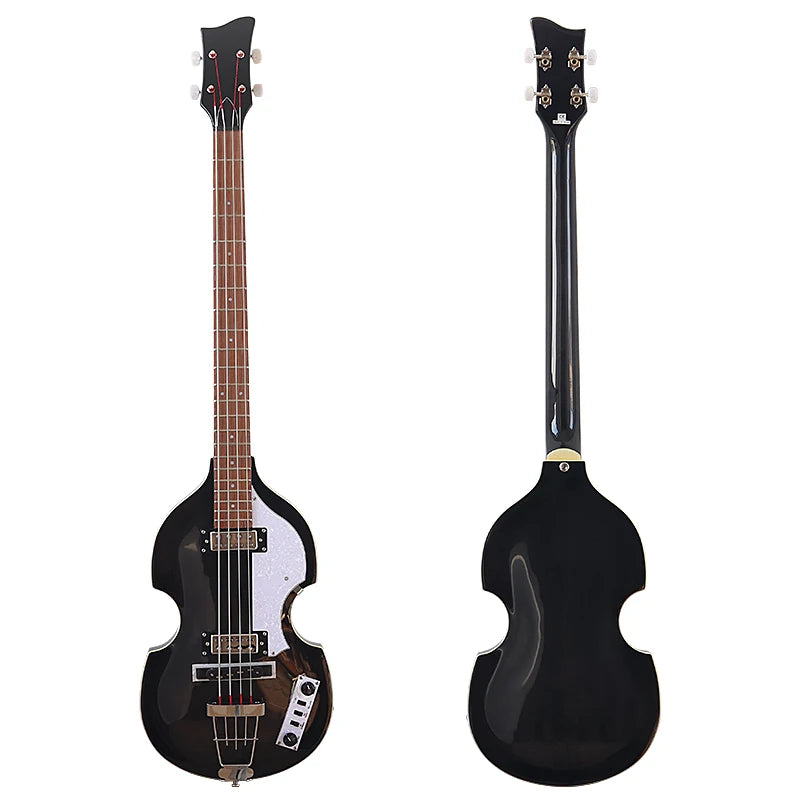 Flame Maple Violin Bass Guitar 41-Inch — Sunburst | KIMLUD