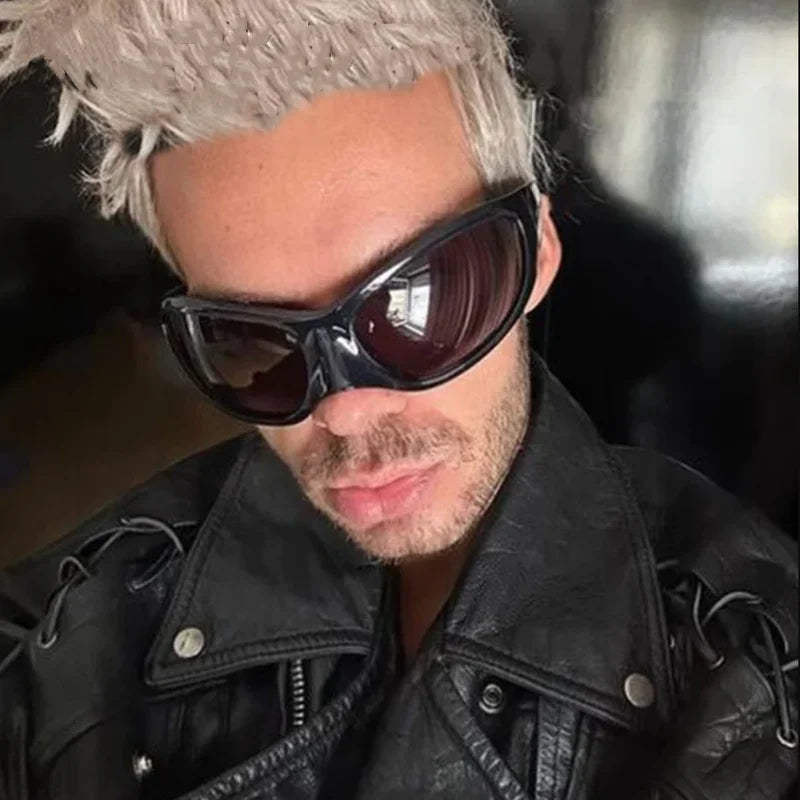 Plastic Oversized Frame Sunglasses — Black | KIMLUD