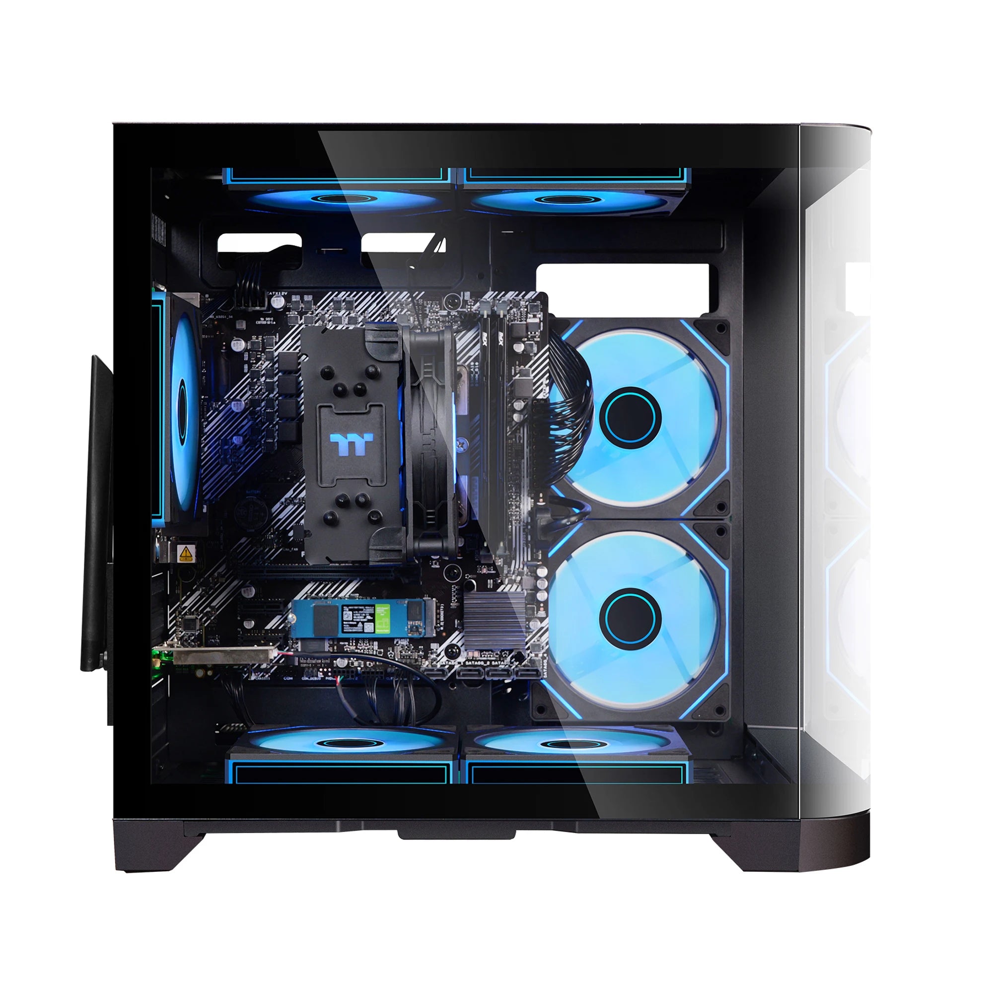 YEAH MAGIC Gaming Desktop AMD Ryzen 5 5600GT 3.9GHz 16GB(8G*2) DDR4 3200 1T NVME SSD ARGB 7 Fans Win 11 Home Gamer Desktop PC