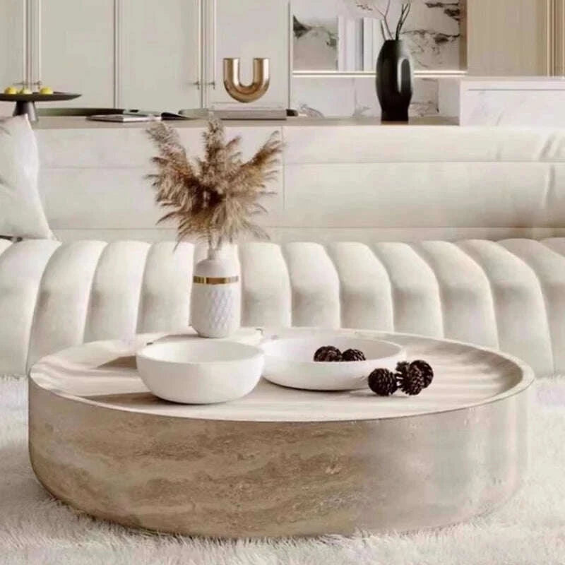 KIMLUD, Clear Japanese Industrial Simple Cute Space Saving Coffee Table Unique Mesas Bajas Living Room Furniture luxury Round Side Table, KIMLUD Womens Clothes