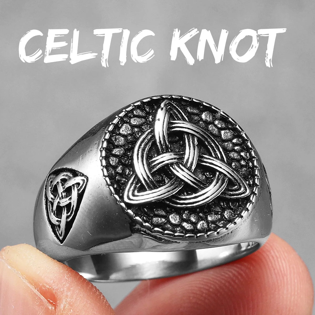 Viking Celtic Knot Stainless Steel Men Rings Punk New In For Male Women Fashion Jewelry Creativity Gift Wholesale Dropshiping