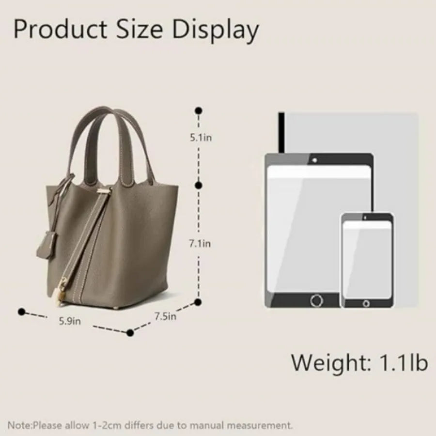 Bucket Bag – Lock Design – Top-Handle Tote | KIMLUD